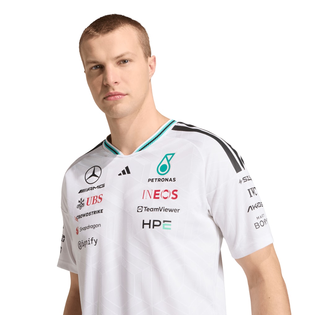 MERCEDES DRIVER JERSEY AUTHENTIC MAN WHITE