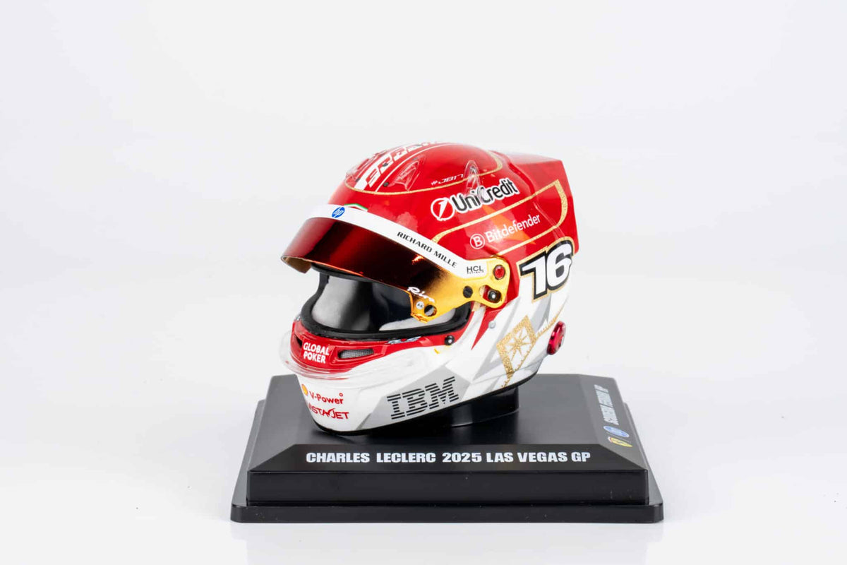 CHARLES LECLERC 2025 LAS VEGAS MINI HELMET 1:5 Scale