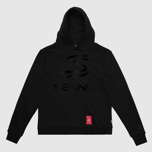 RELAXED FIT LOGO HOODIE BLACK