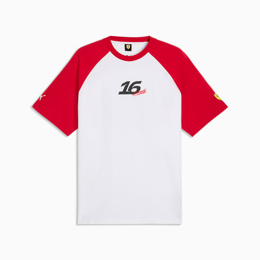 SCUDERIA FERRARI FW LECLERC TEE - Rosso Corsa