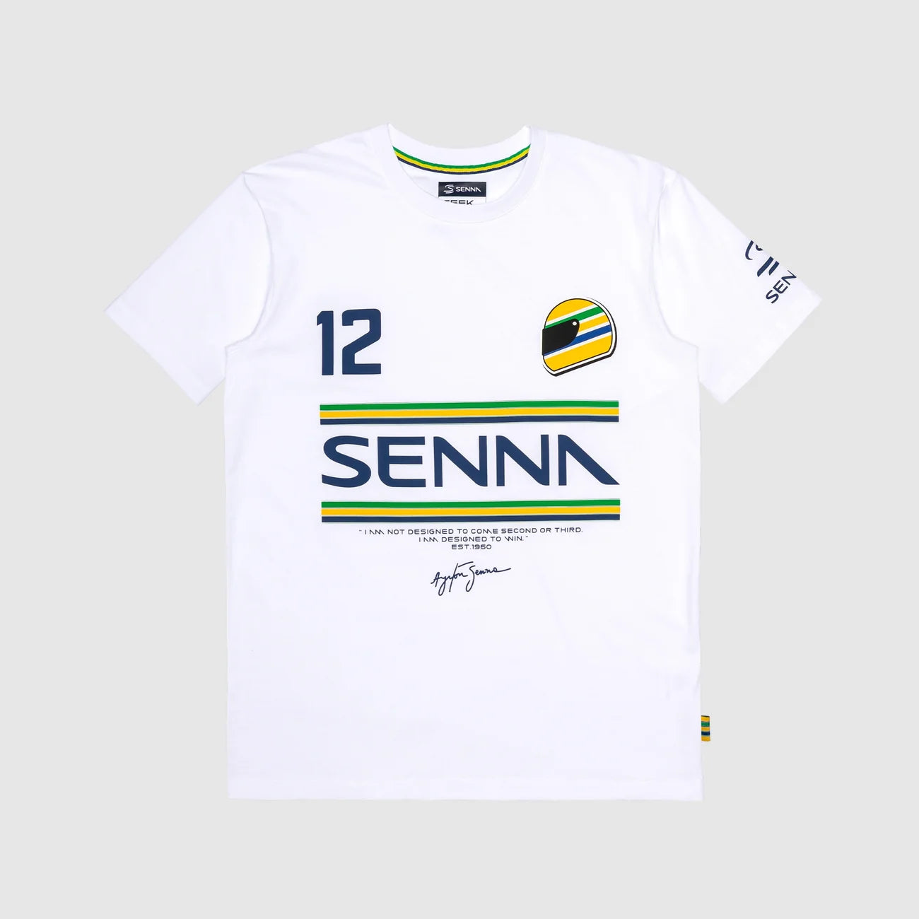 SENNA 12 STRIPE TEE WHITE/YELLOW/NAVY