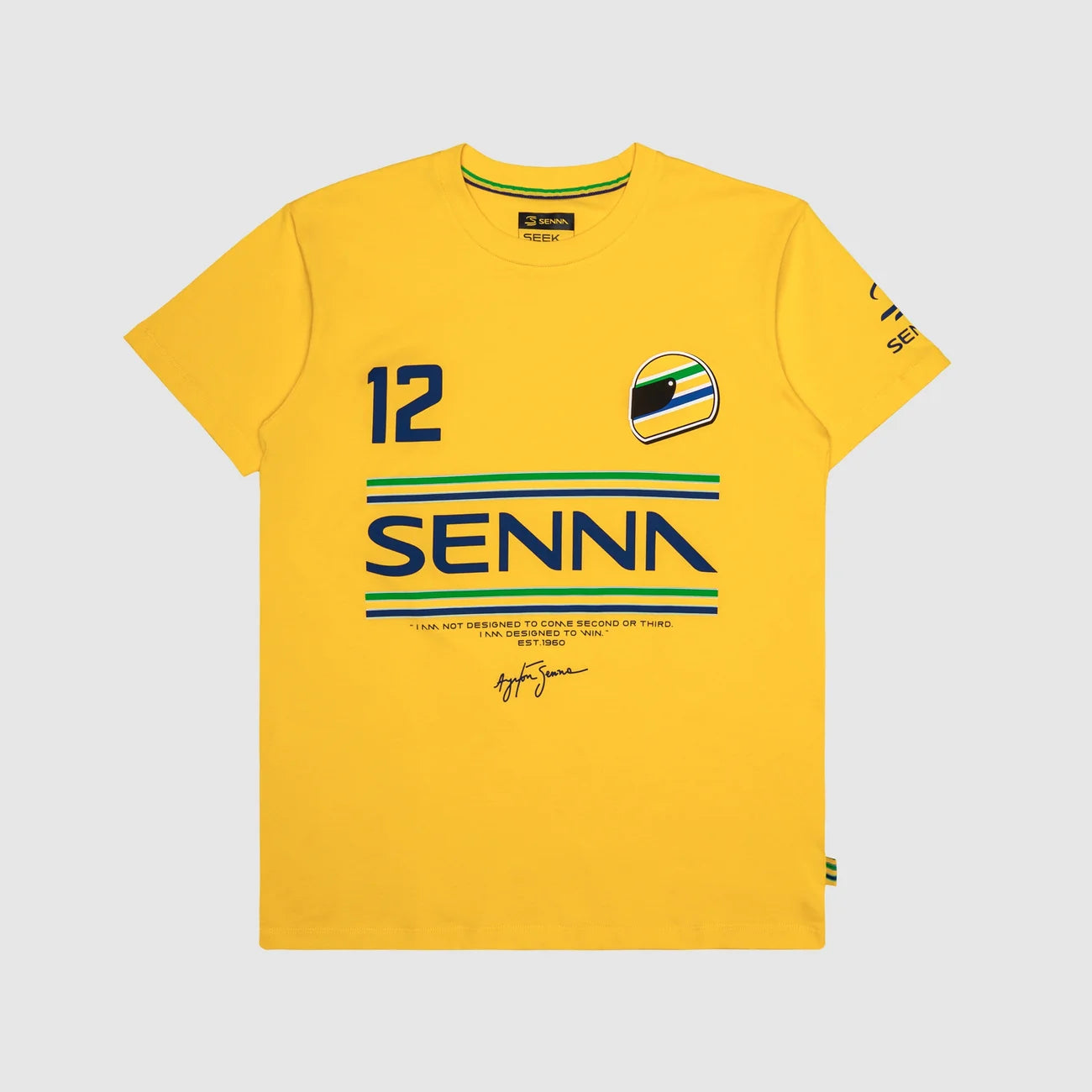 SENNA 12 STRIPE TEE WHITE/YELLOW/NAVY
