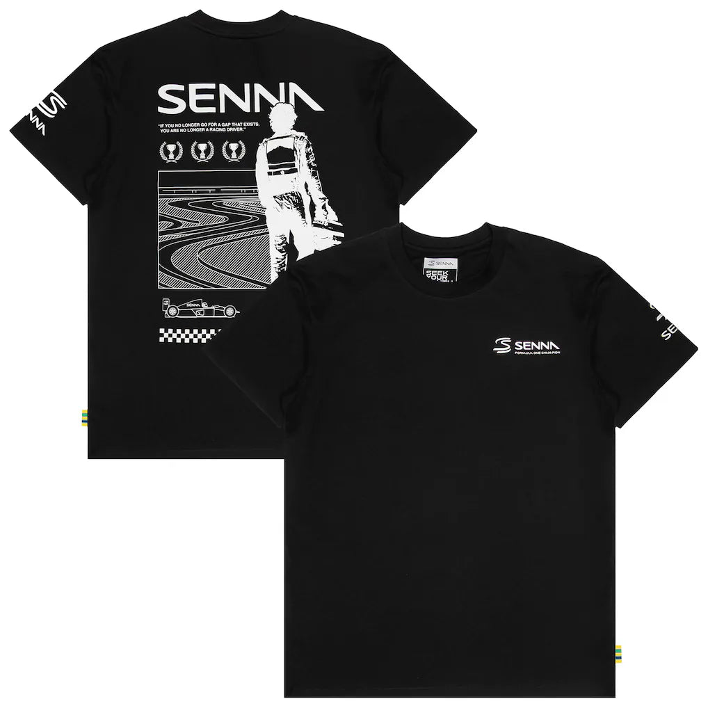 WORLD CHAMPION TEE BLACK AYYRTON SENNA