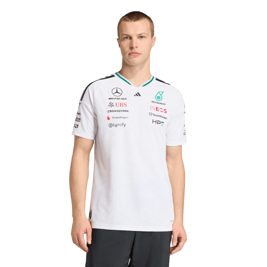 MERCEDES DRIVER JERSEY AUTHENTIC MAN WHITE