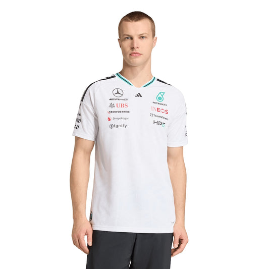 MERCEDES DRIVER JERSEY AUTHENTIC MAN WHITE